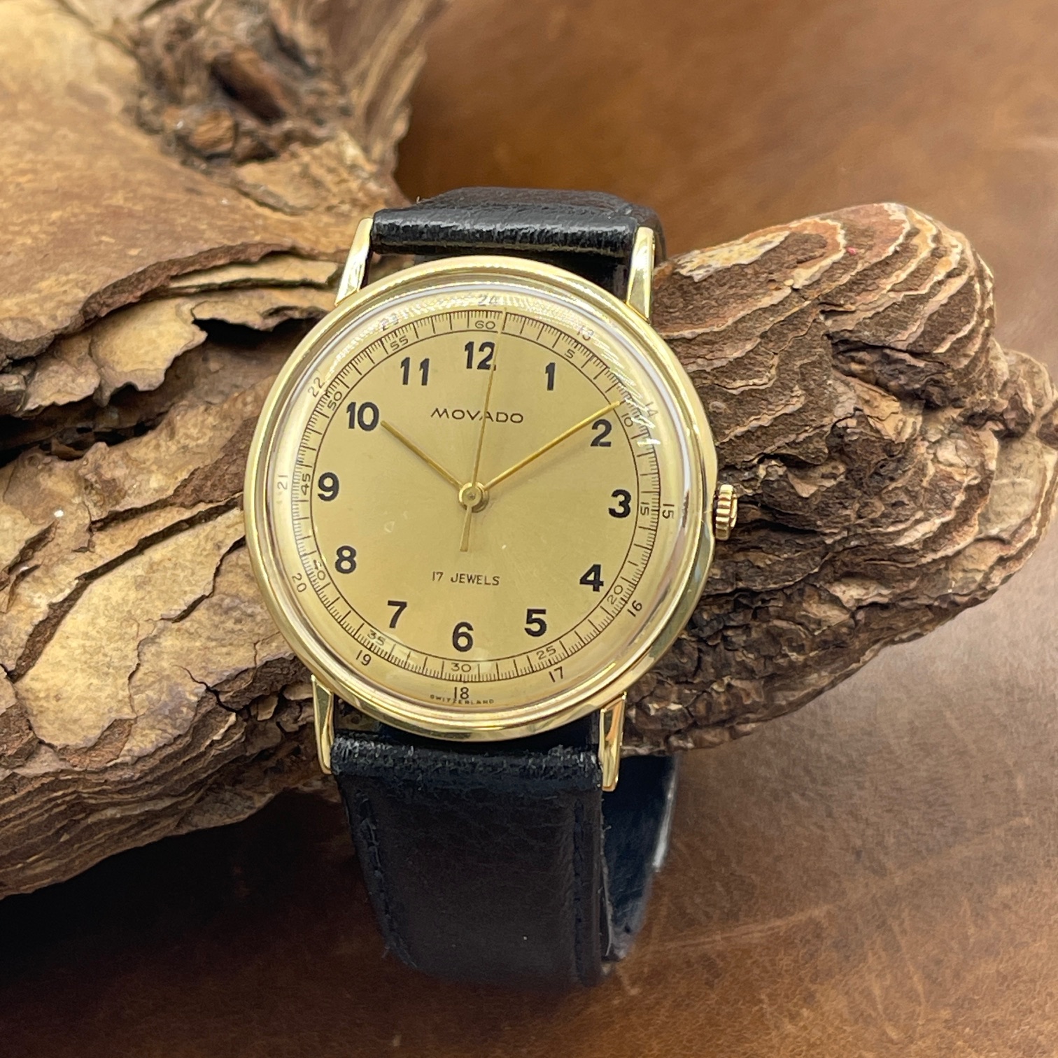 Movado - Tempomatic Vintage - 750er Gelbgold - Ref. 8635