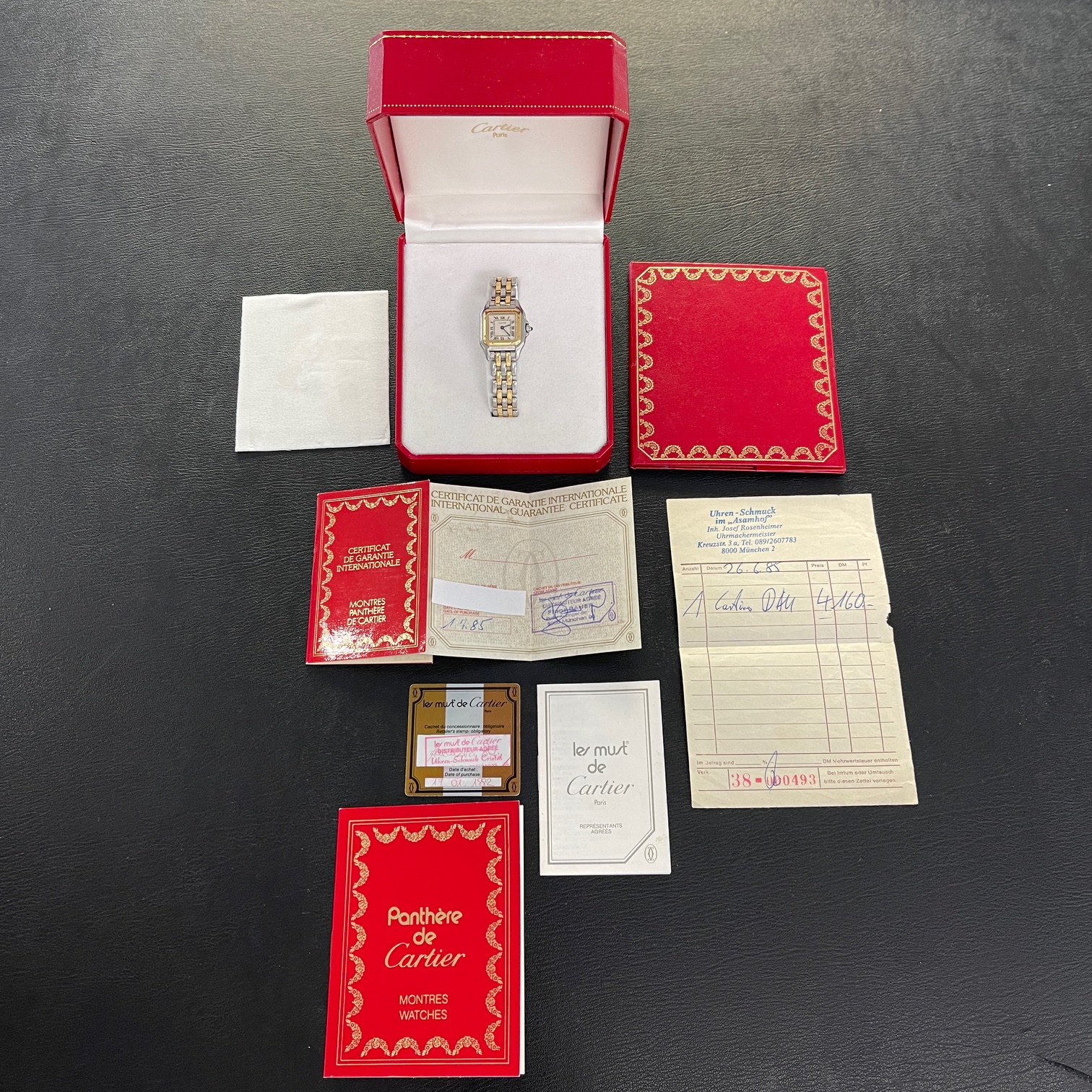 Cartier - Panthere Two Row - FULLSET 1985 deutsch - Ref. 66921