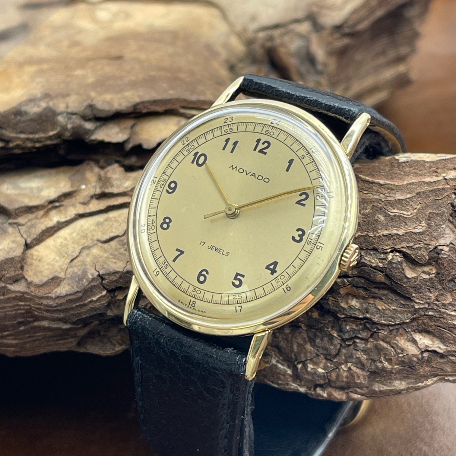 Movado - Tempomatic Vintage - 750er Gelbgold - Ref. 8635