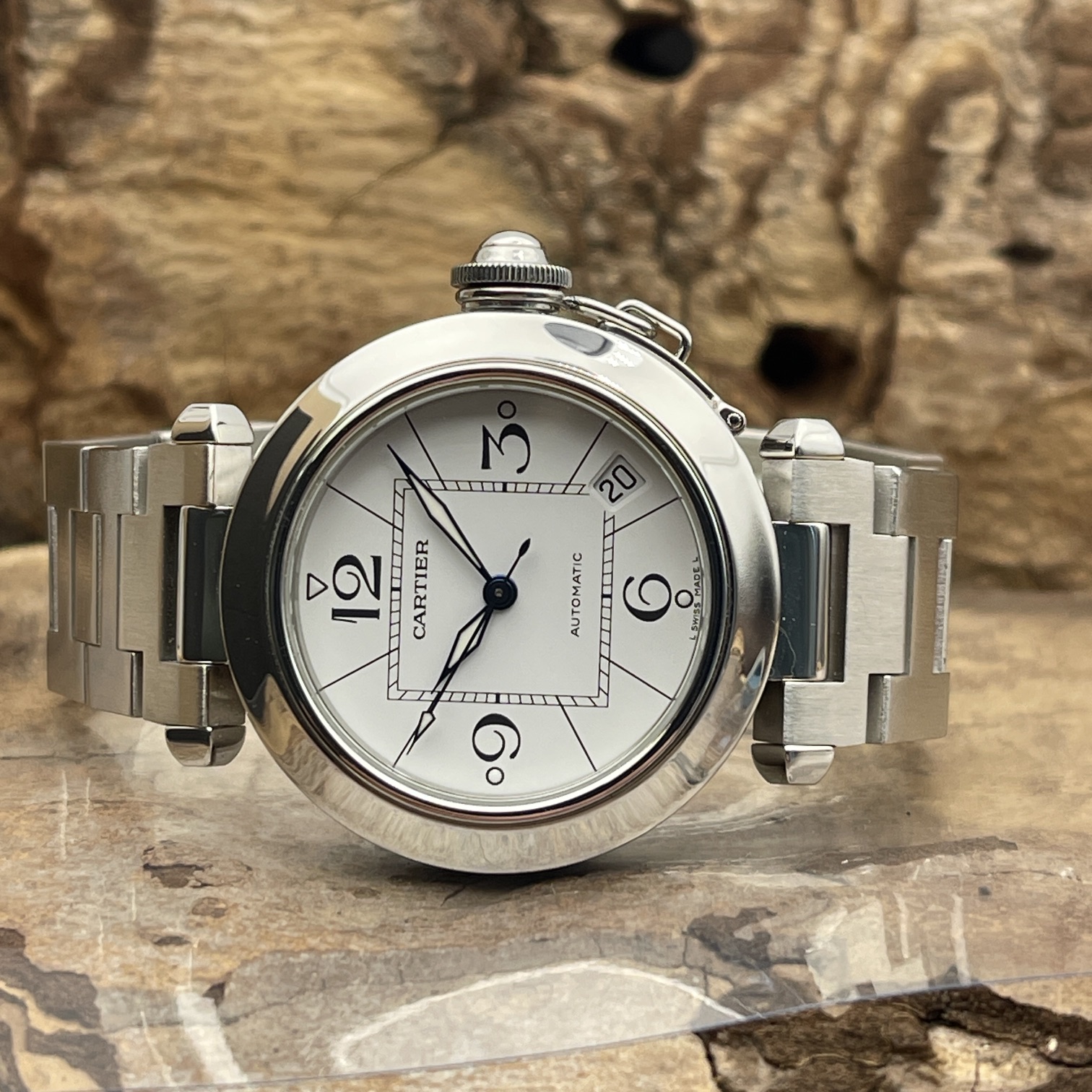 Cartier - Pasha C Edelstahl - FULLSET 2008 deutsch - Ref. W31074M7