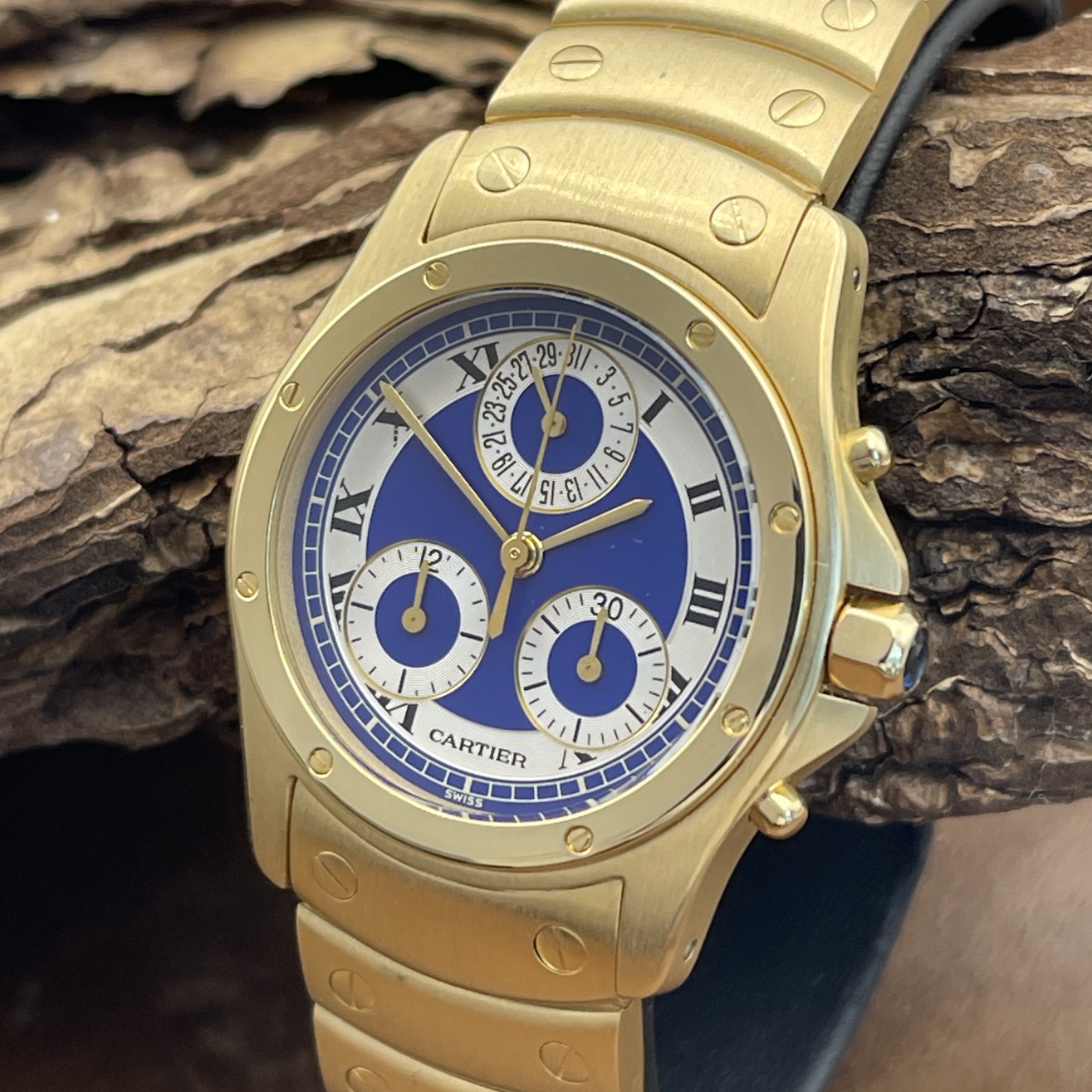 Cartier - Santos Ronde Chrono Gold - Ref. 1500 0
