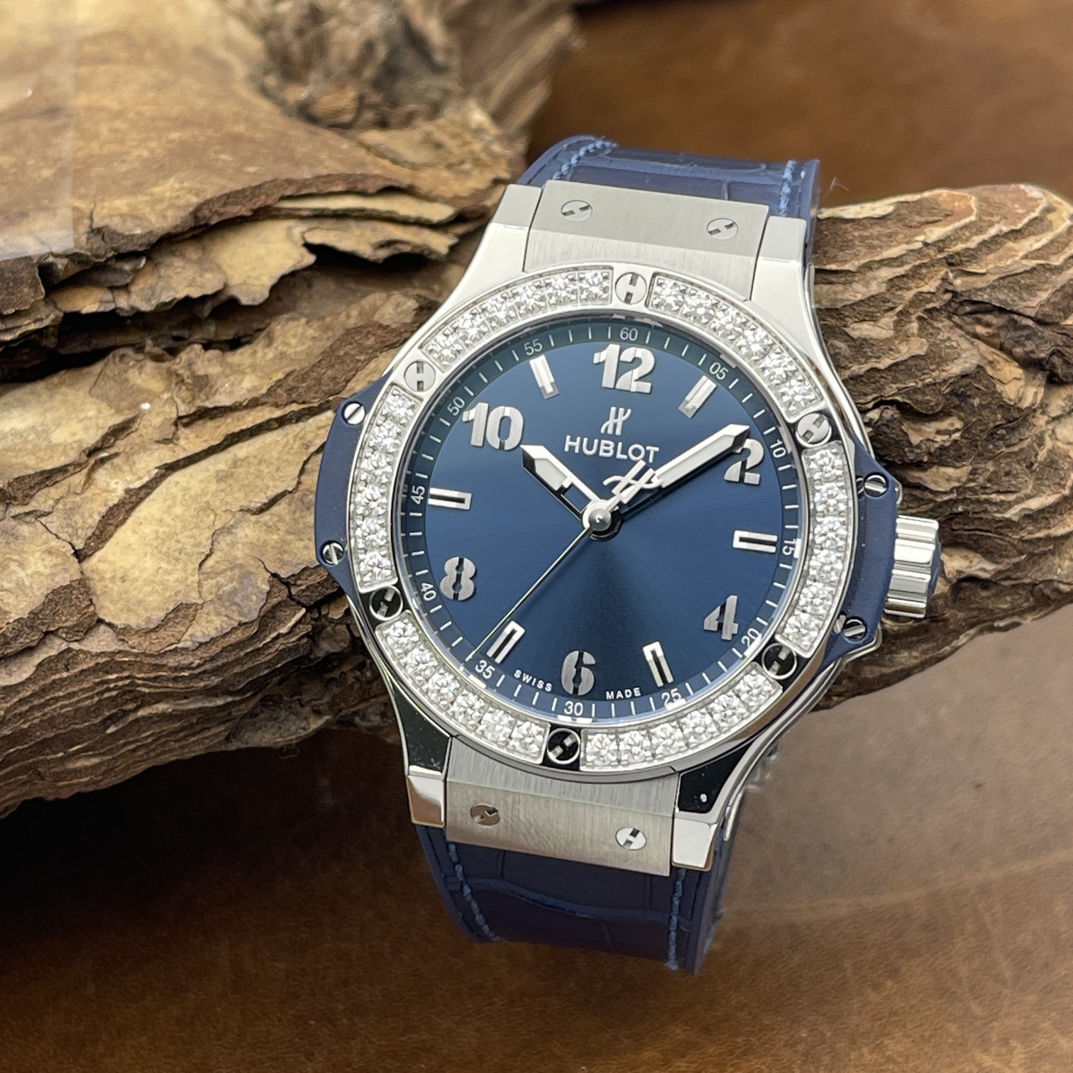 Hublot - Big Bang Blue Diamonds - NEUWARE - FULLSET - Ref. 457.NX.7170.NX