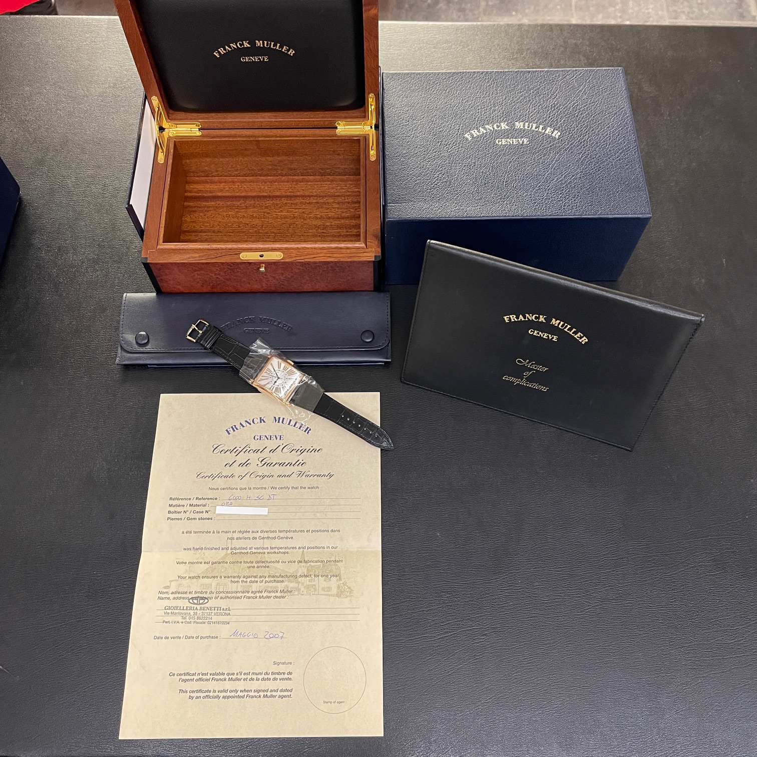 Franck Muller - Master Square Roségold - UNGETRAGEN 100g- FULLSET 2007 - Ref. 6000 H SC DT