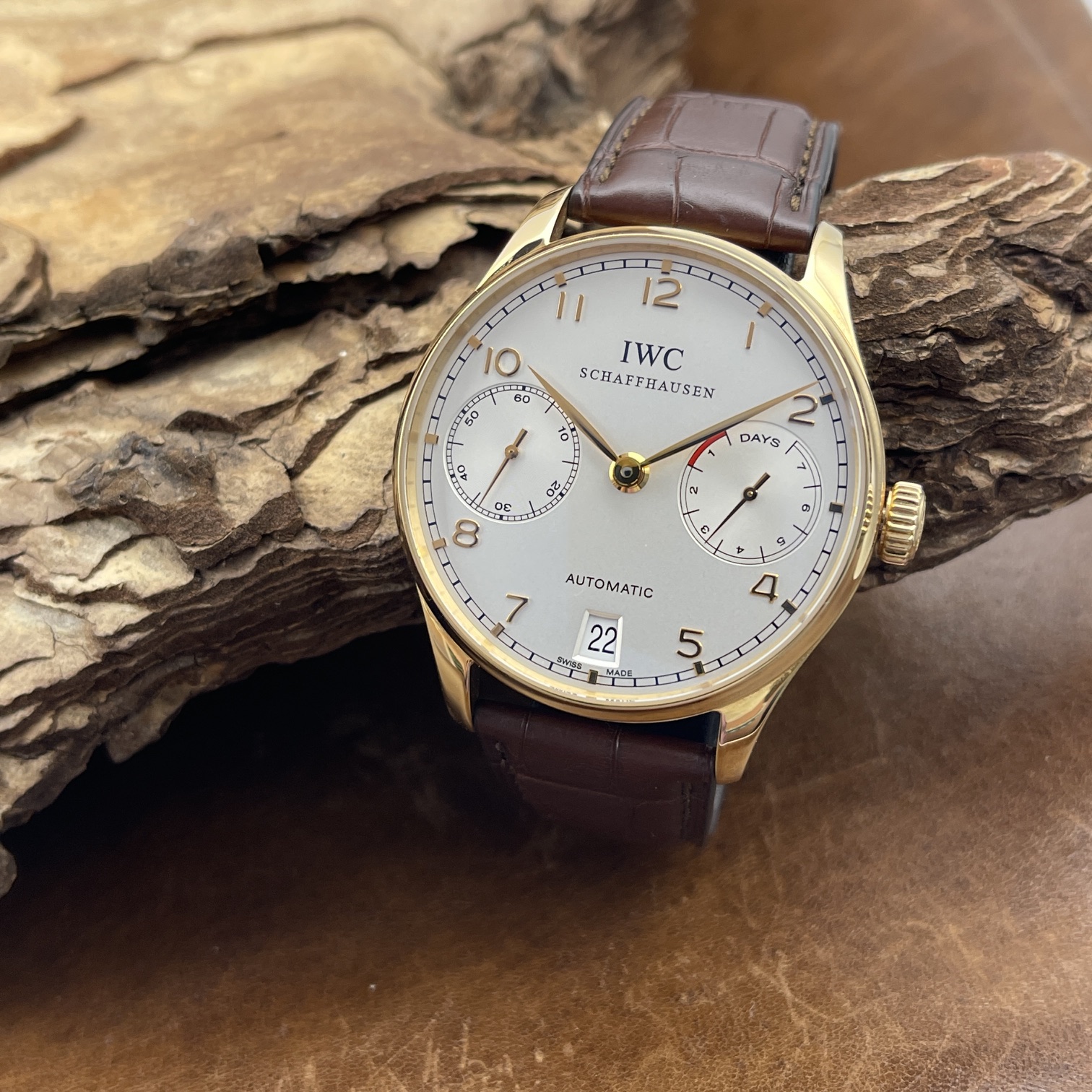 IWC - Portugieser 7 Days - 18Kt Roségold - Papiere 2007 - Ref. IW500101