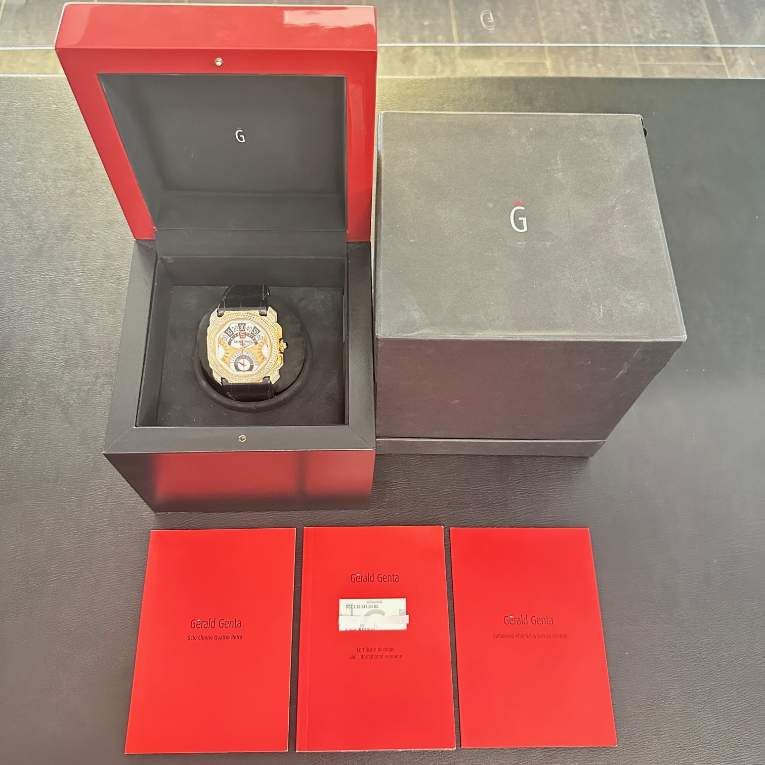 Gerald Genta Octo Chrono Quattro - UNIKAT - FULL SET 2008 - Ref. OQC.Z.50.581.CN.BD