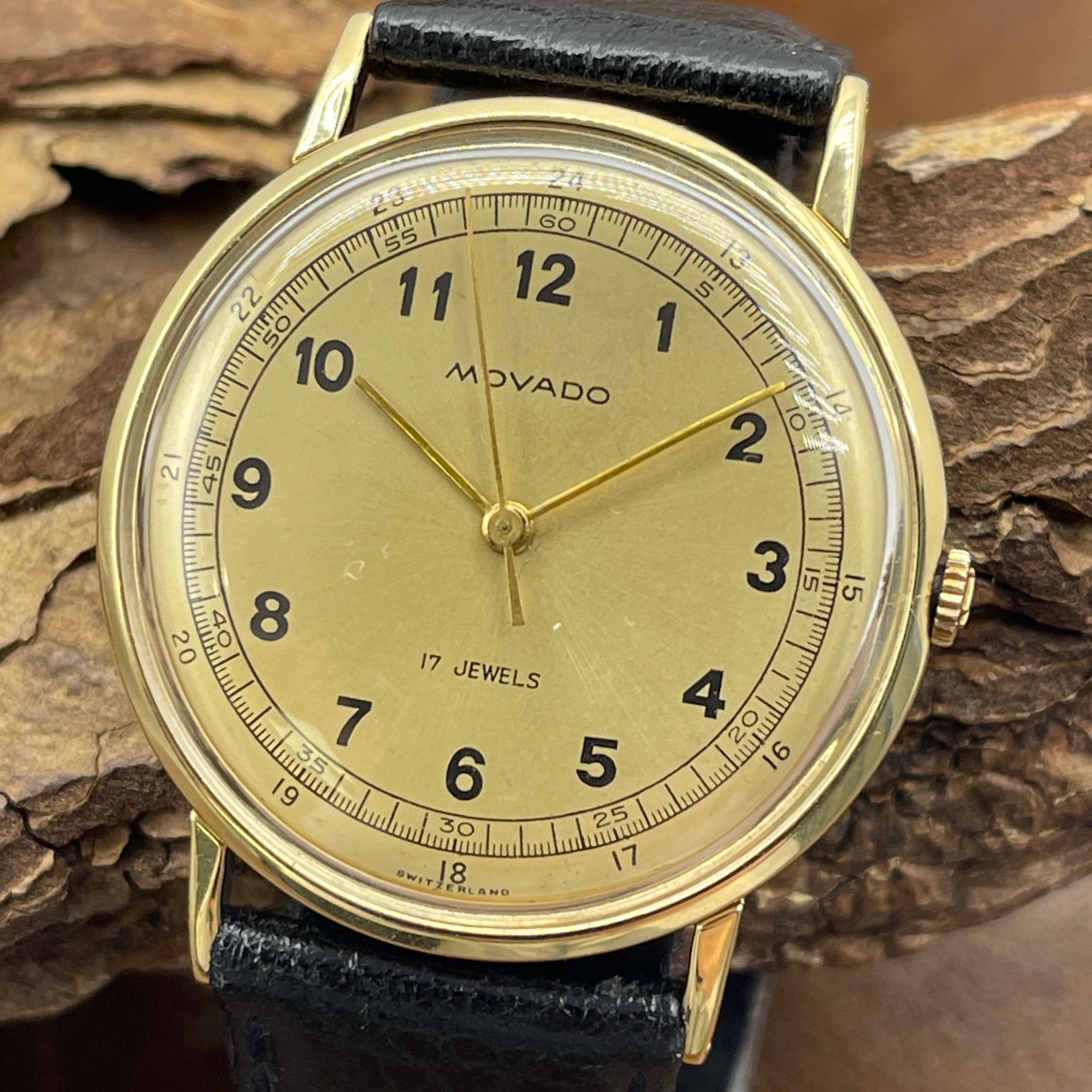 Movado - Tempomatic Vintage - 750er Gelbgold - Ref. 8635