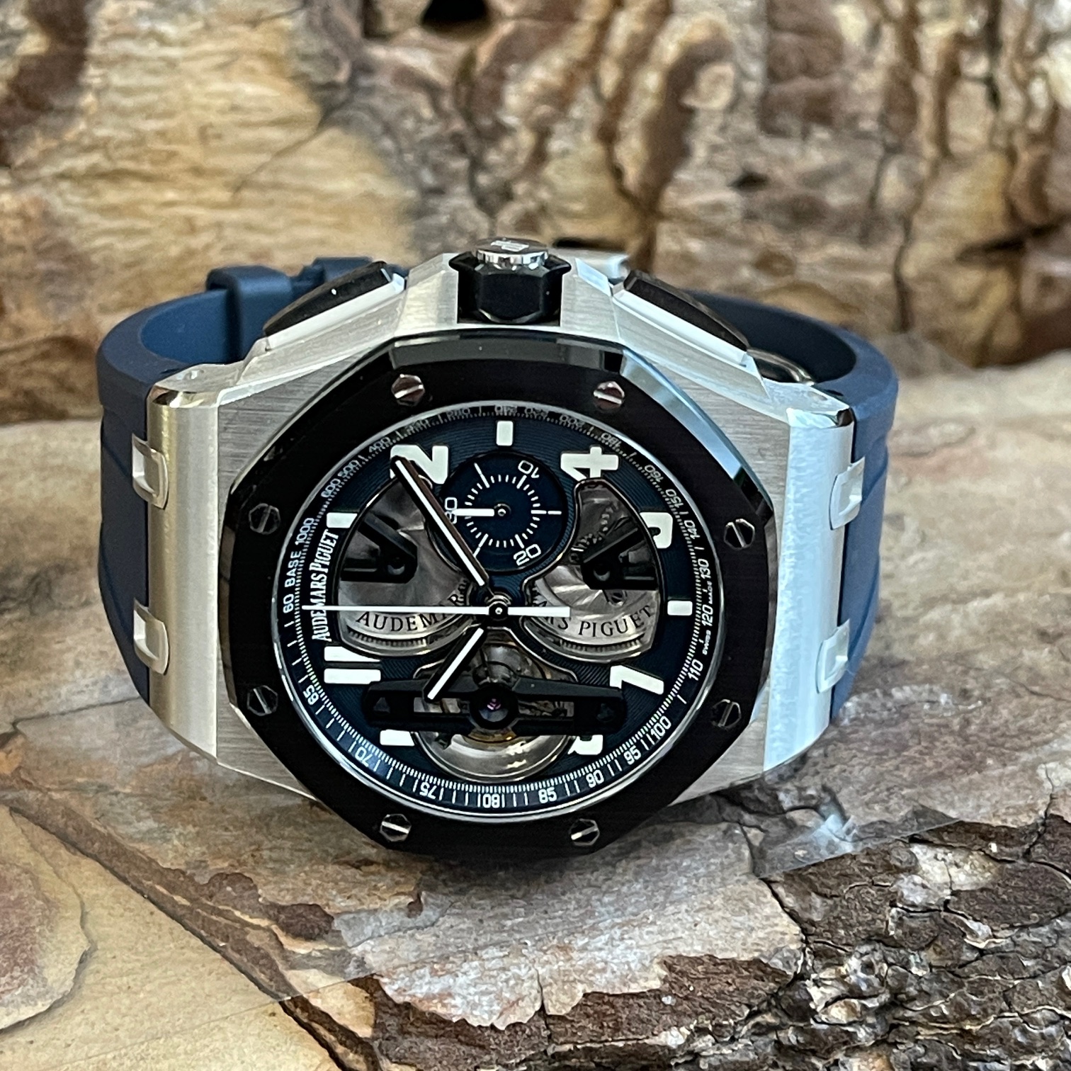 Audemars Piguet - Royal Oak Offshore Chrono Tourbillon Platin - FULLSET - Ref. 26388PO.OO.D027CA.01