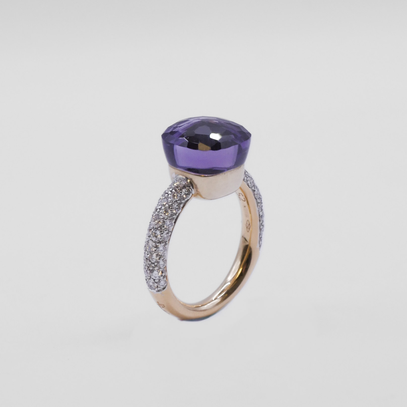 Pomellato Nudo Classic Ring Amethyst Brillanten 750 Roségold Ref. A.C004B906/OI