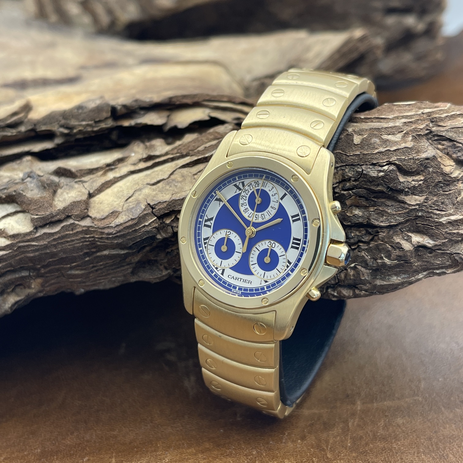 Cartier - Santos Ronde Chrono Gold - Ref. 1500 0