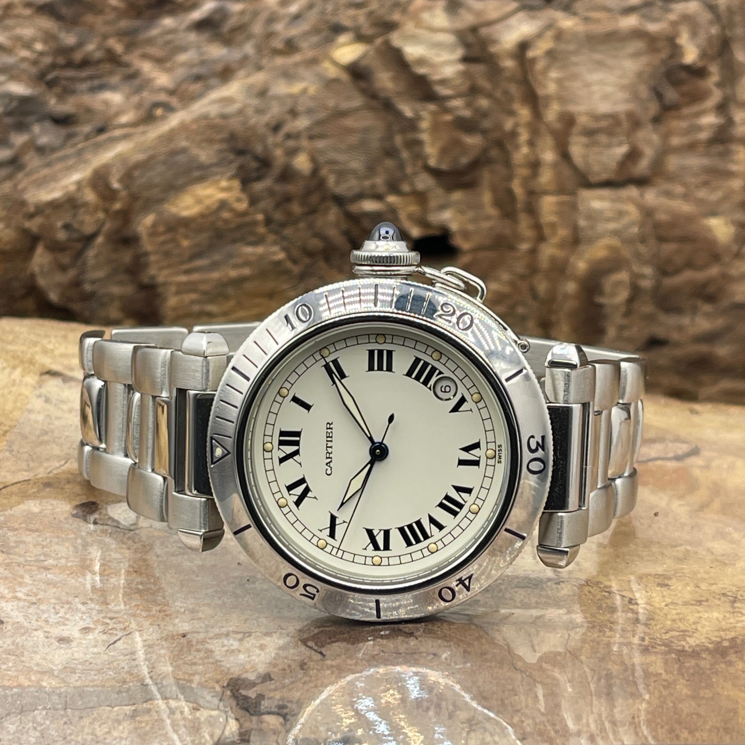 Cartier - Pasha Edelstahl - 38mm - Ref. 1040