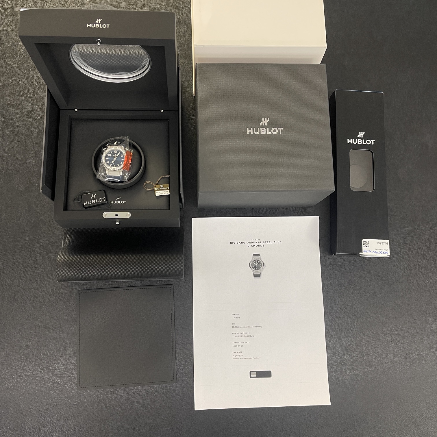 Hublot - Big Bang Blue Diamonds - NEUWARE - FULLSET - Ref. 457.NX.7170.NX