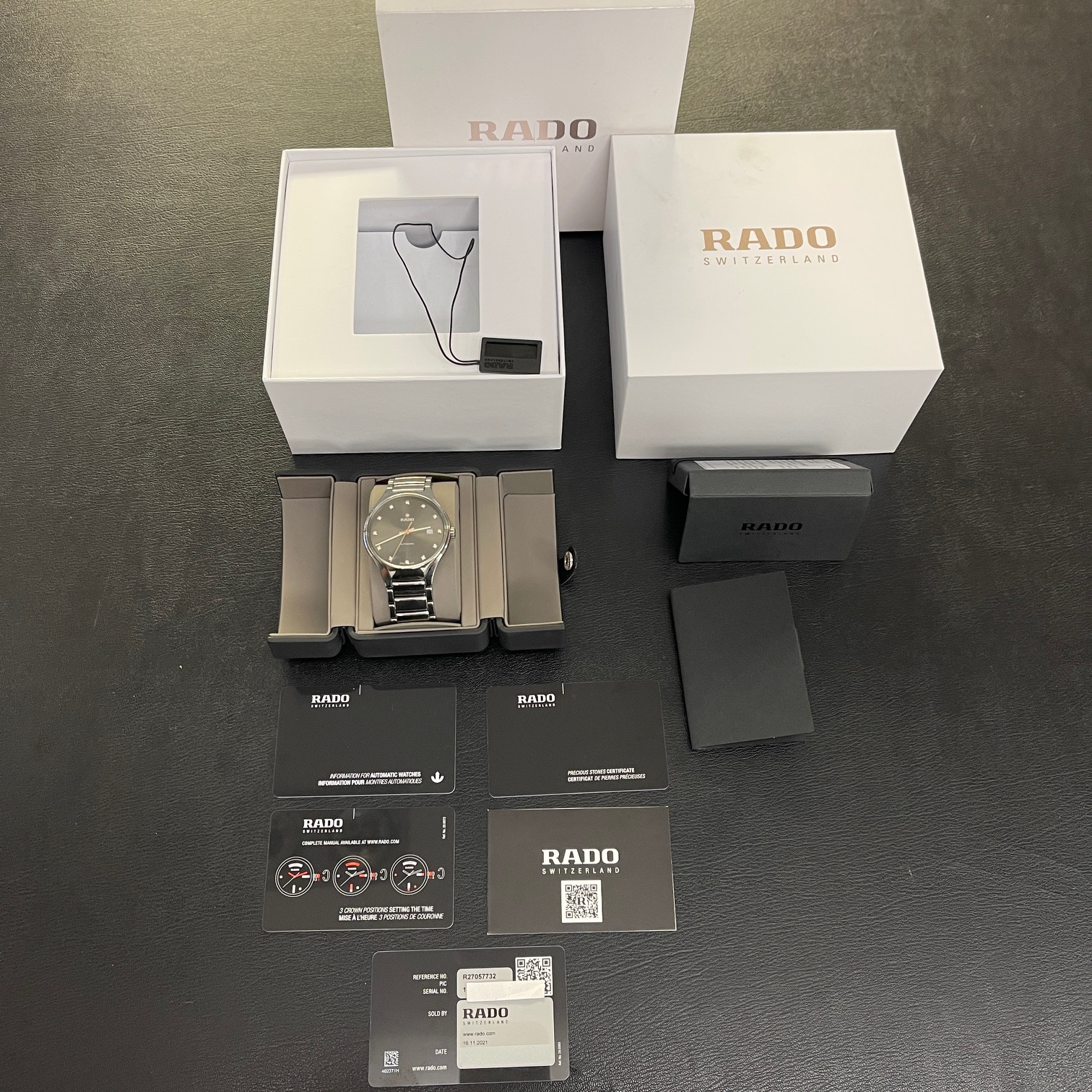 Rado True Automatic Diamonds - Box und Papiere - Ref. R27057732