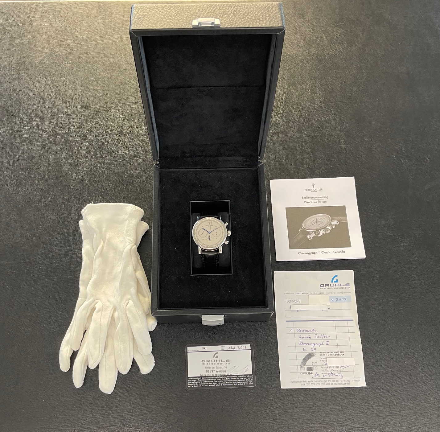 Erwin Sattler - Chronograph II Classica Secunda - FULLSET 2017 - UNPOLIERT