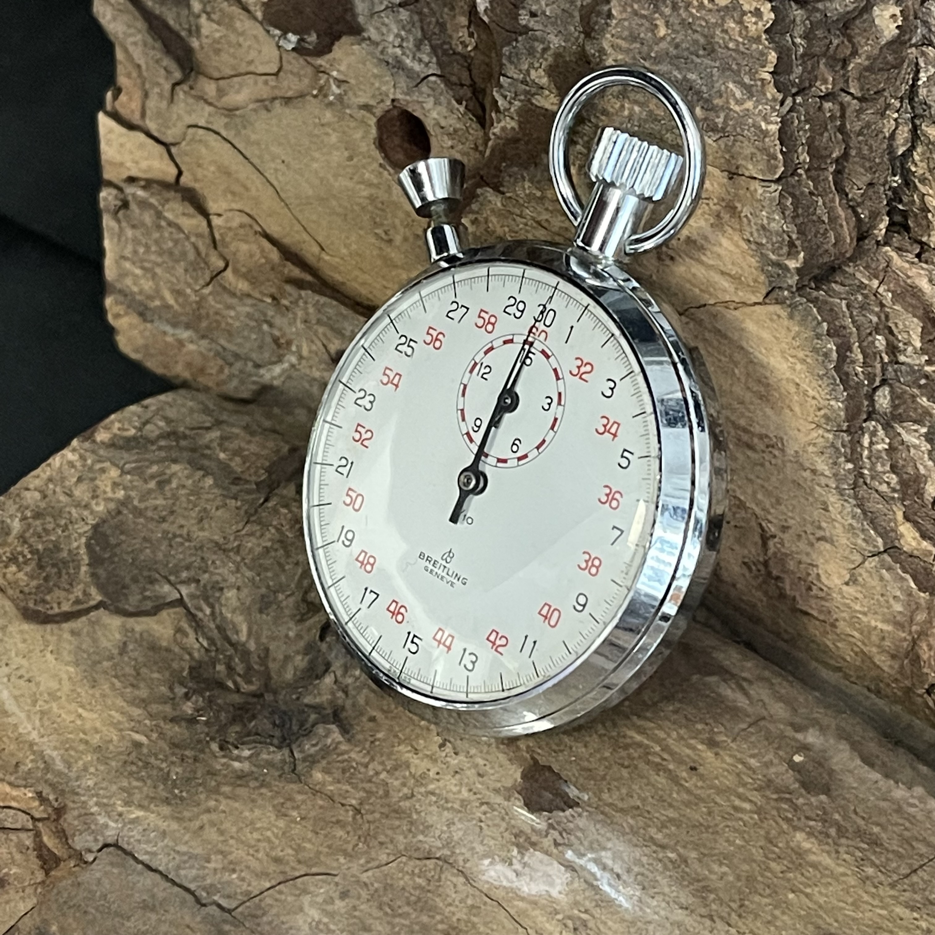 Breitling Stoppuhr 55mm aus Edelstahl - Taschen Chronograph - Kaliber 321