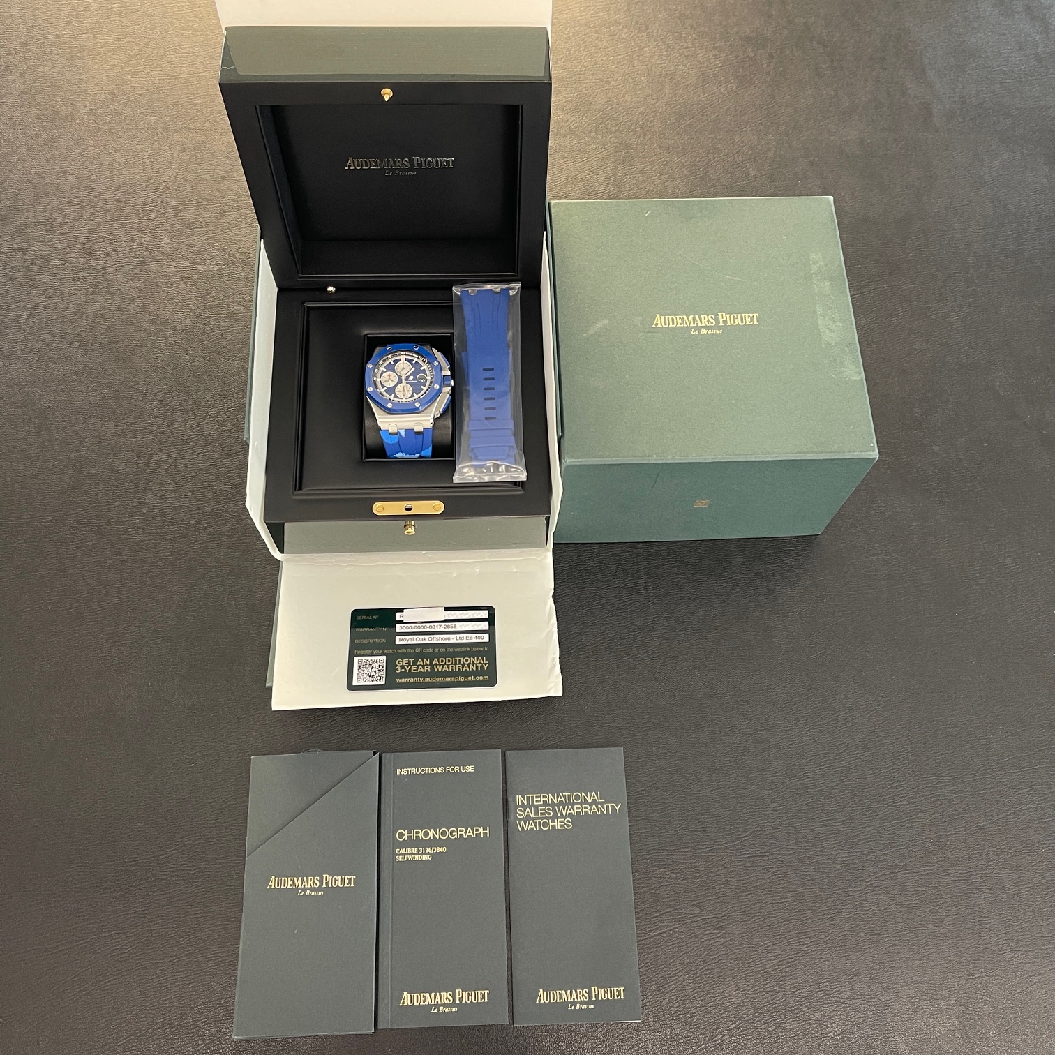 Audemars Piguet - Royal Oak Offshore 44 BLUE LIMITED 400pc. - FULLSET 2019 - Ref. 26400SO.OO.A335CA.01