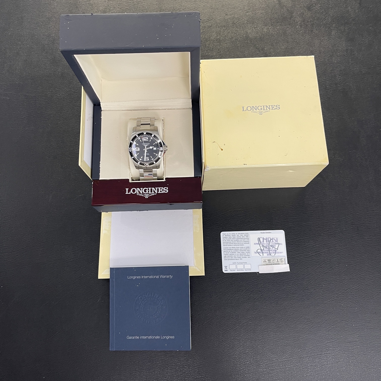 Longines - Hydroconquest - Box & Papiere - Ref. L3.642.4.56.6