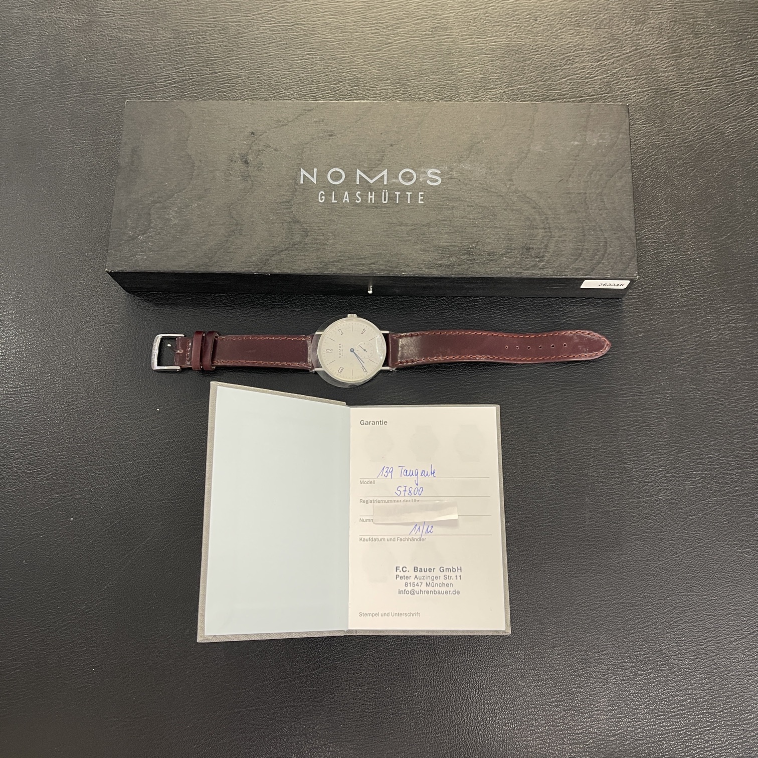 Nomos - Tangente 139 - Box & Papiere 2012 - Ref. 57800