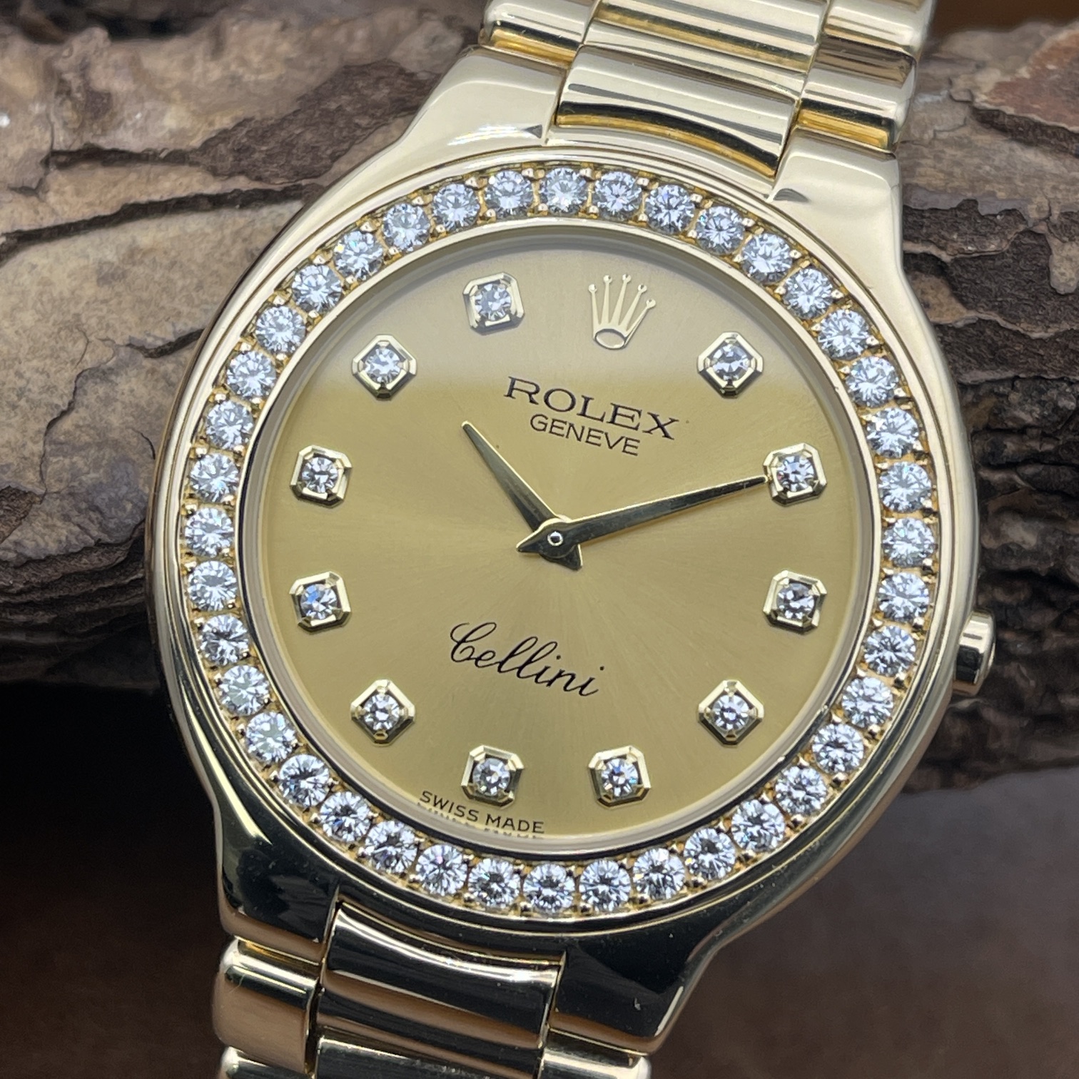 Rolex Cellini Ref. 6663 Gelbgold Champagner sehr guter Zustand gebraucht kaufen