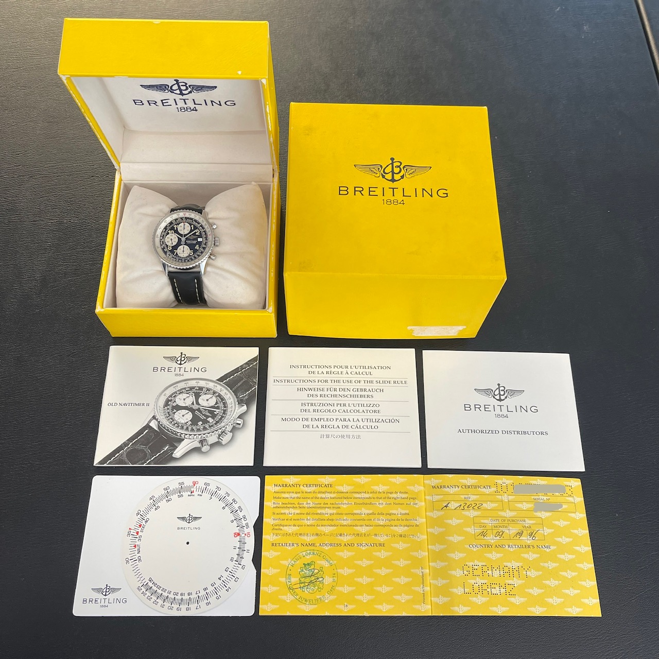 Breitling Old Navitimer - FULLSET 1996 deutsch - Ref. A13022