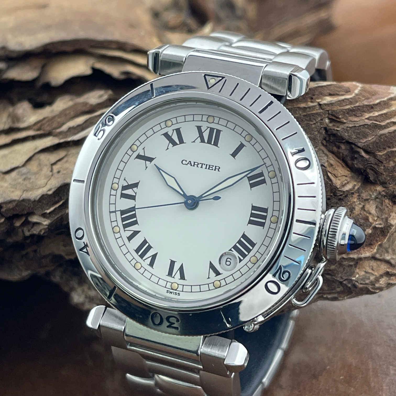 Cartier - Pasha Edelstahl - 38mm - Ref. 1040