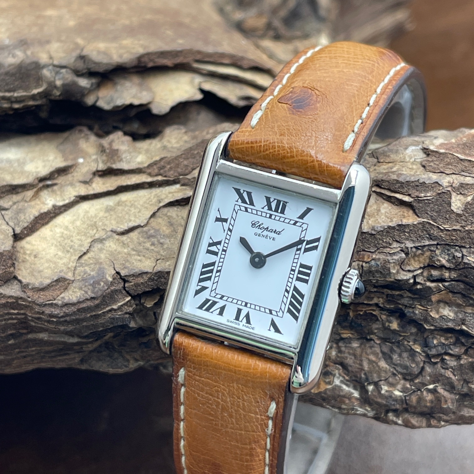 Chopard Classich -Tank Weiß Gold  -VINTAGE - Ref. 5096