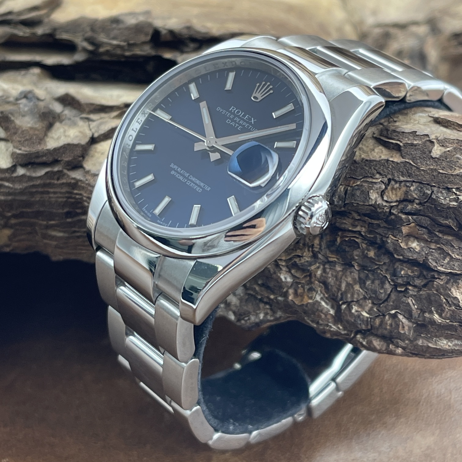 Rolex - Date 34 - blaues Blatt - Ref. 115200