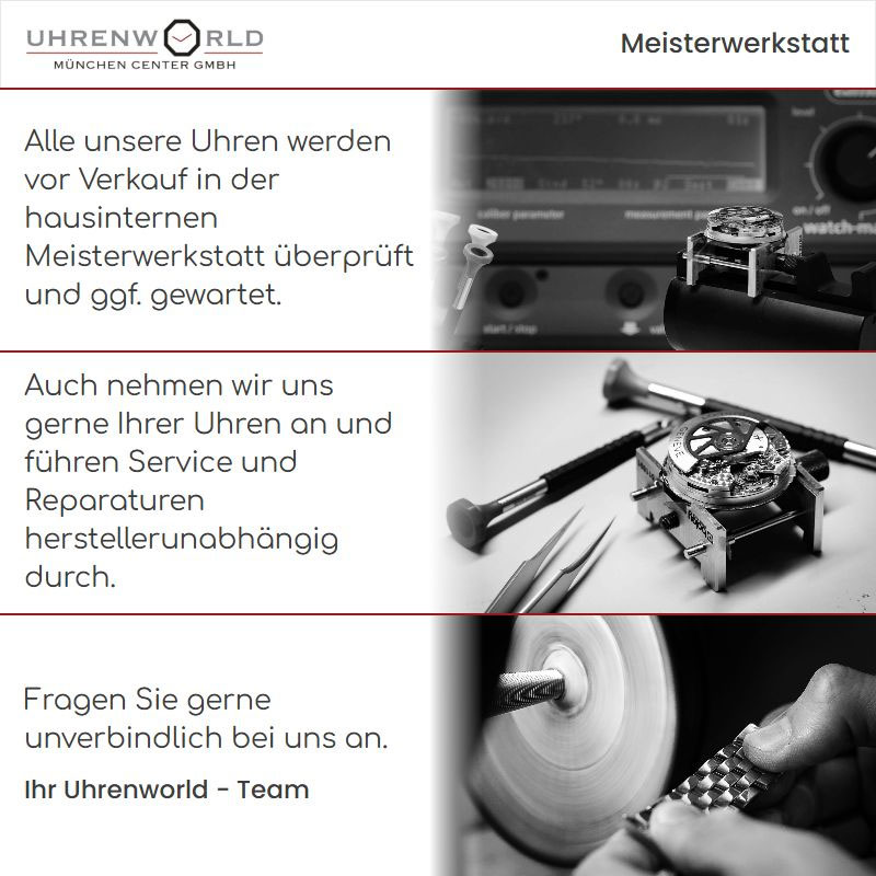 Uhrenservice München mit Meisterwerkstatt für Prüfung, Wartung, Reparatur und Aufbereitung von Luxusuhren