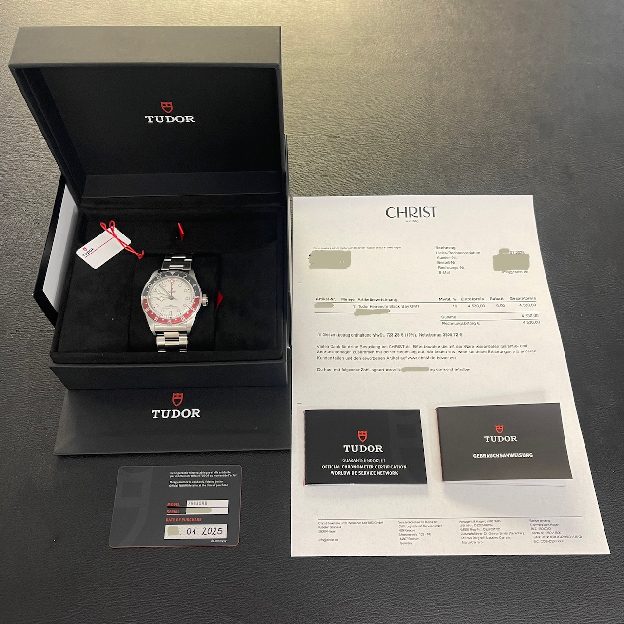 Tudor Black Bay GMT "Pepsi" WEIß - FULLSET 2025 - Ref. 79830RB - ungetragen