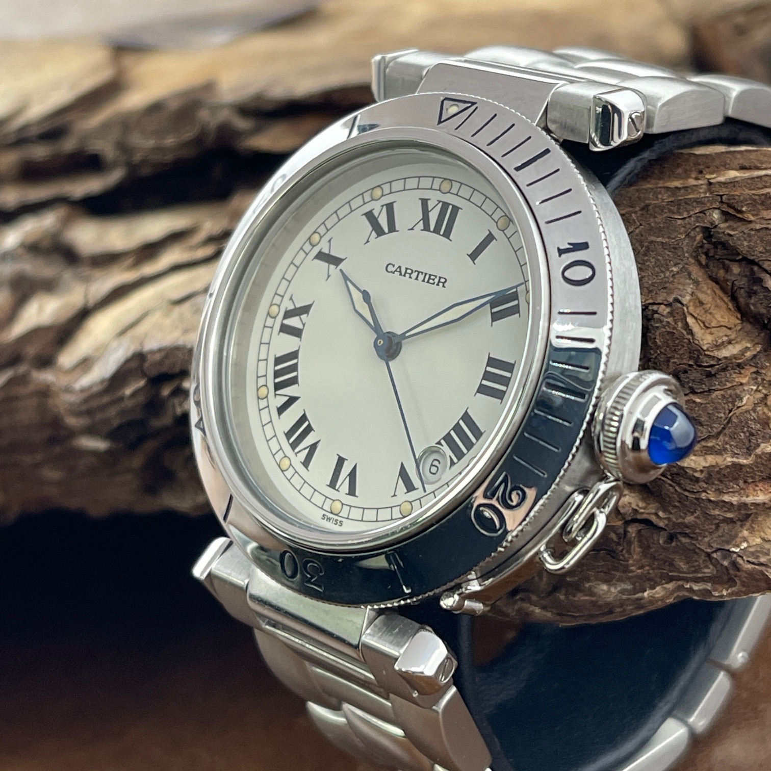 Cartier - Pasha Edelstahl - 38mm - Ref. 1040