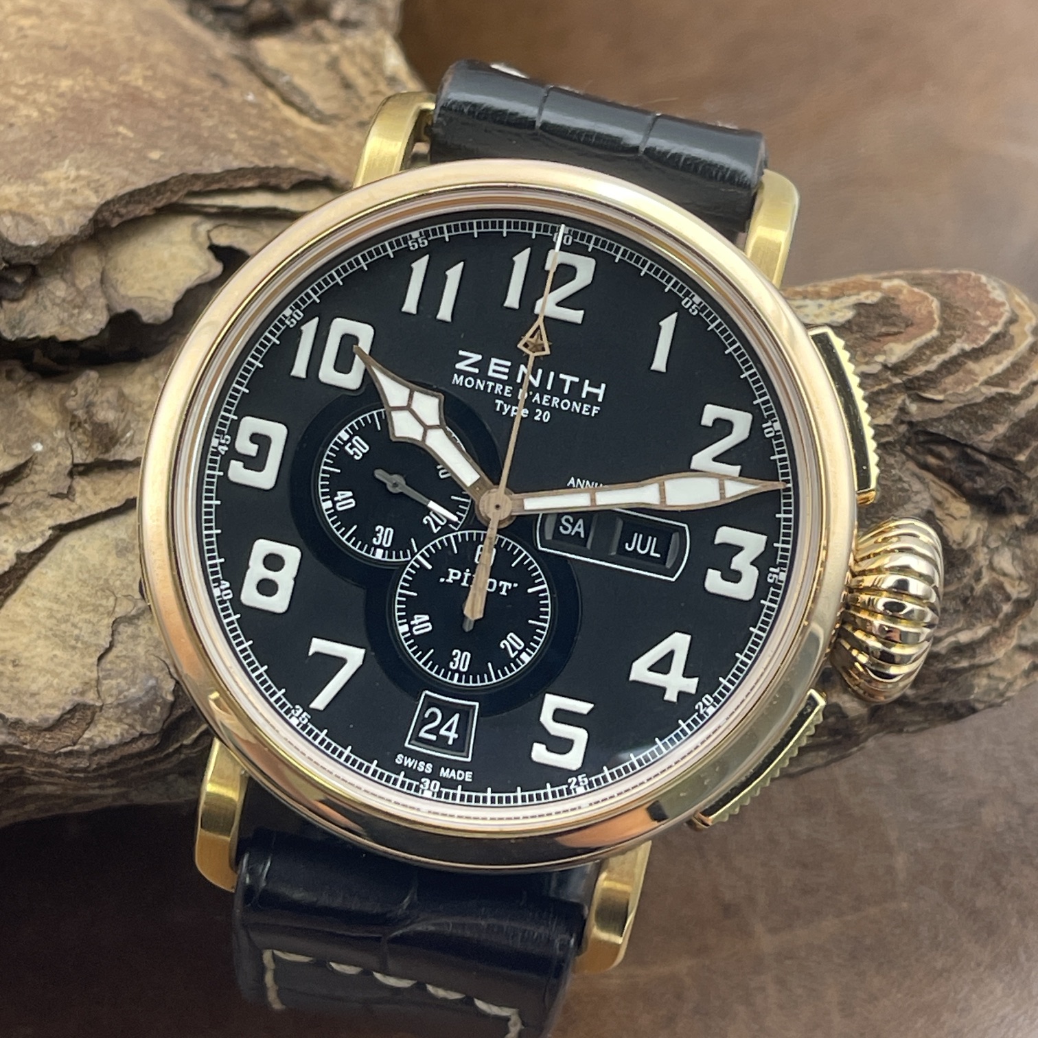 Zenith - Pilot Typ 20 Chronograph Rosé - FULLSET 2019 - Ref. 87.2430.4054