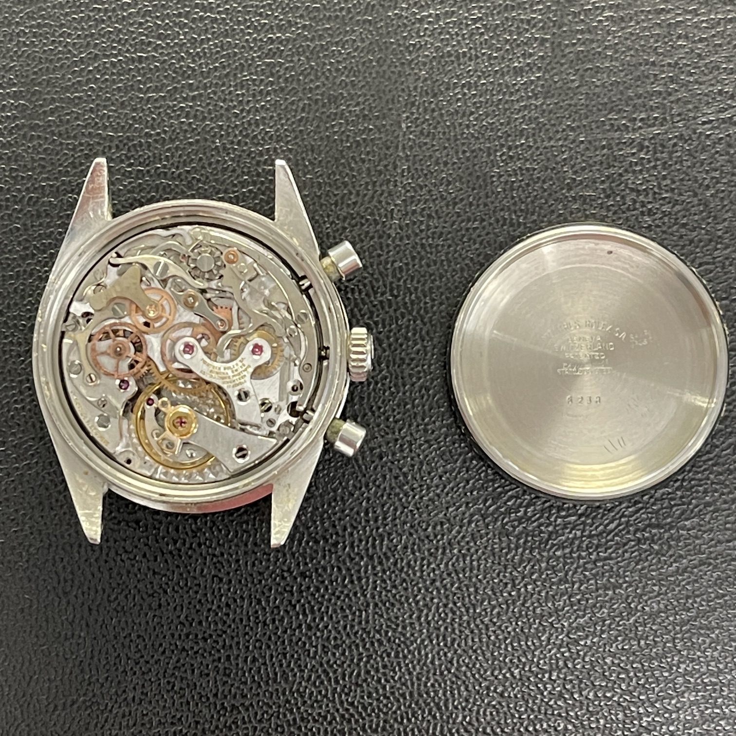 Ansicht des Uhrwerkes einer gebrauchten Rolex Daytona Paul Newman Ref. 6239 in Stahl