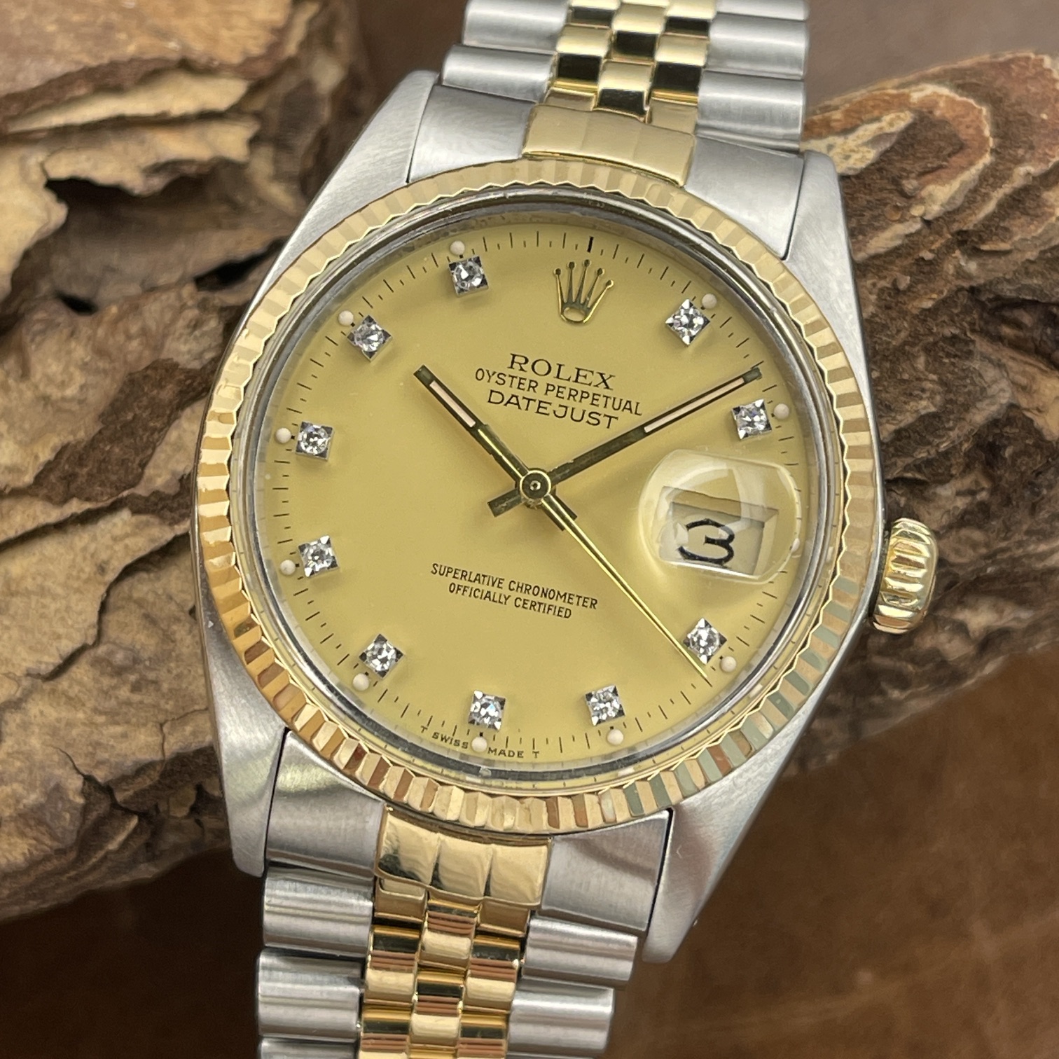 Rolex - Datejust 36 Honey Dia Dial - Ref. 16013 - Papiere 1985
