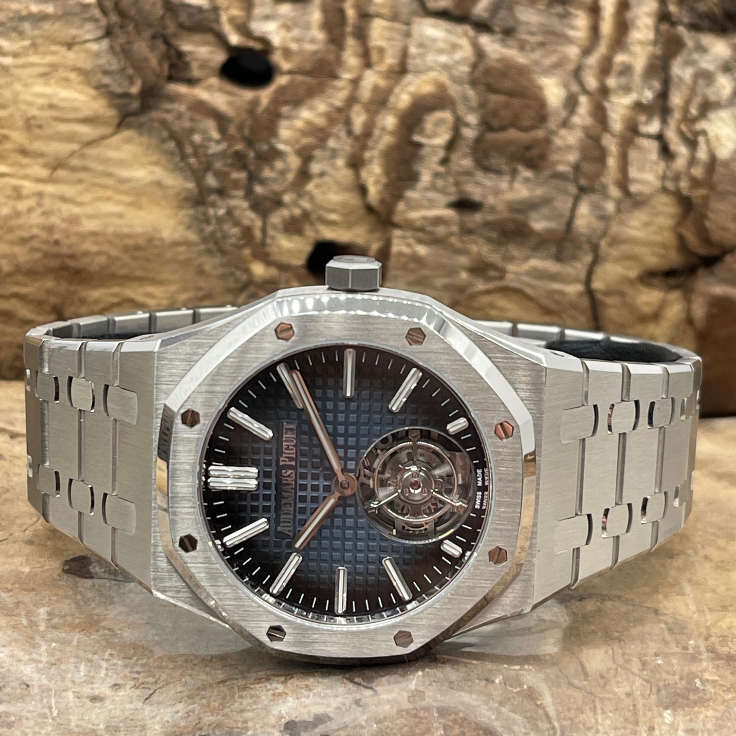 Audemars Piguet - Royal Oak FLYING TOURBILLON Automatic "50th - FULLSET 2022 - Ref. 26730ST.OO.1320ST.01