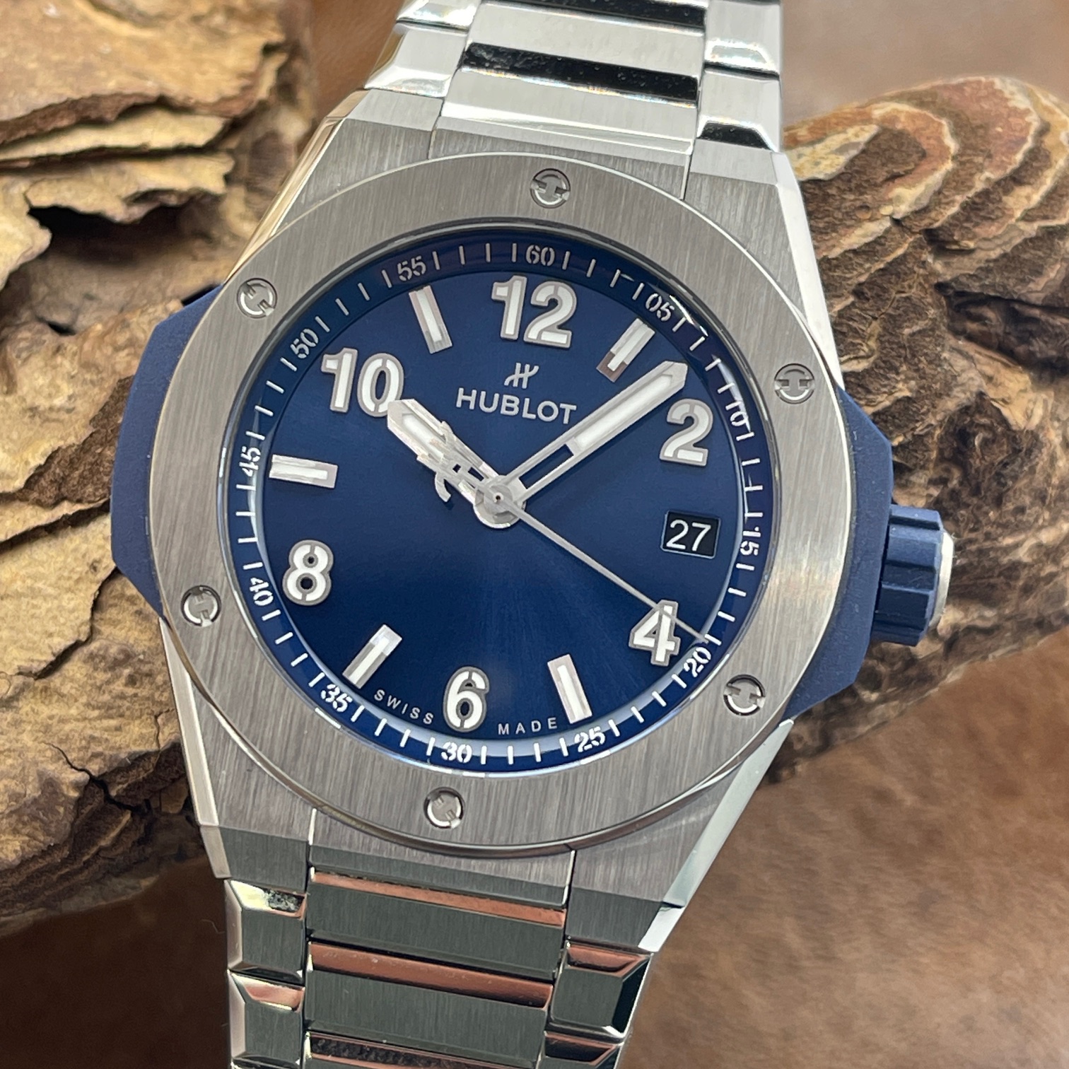 Hublot - Big Bang Time Only Integrated Titanium Blue - NEUWARE - FULLSET 2025 - Ref. 457.NX.7170.NX