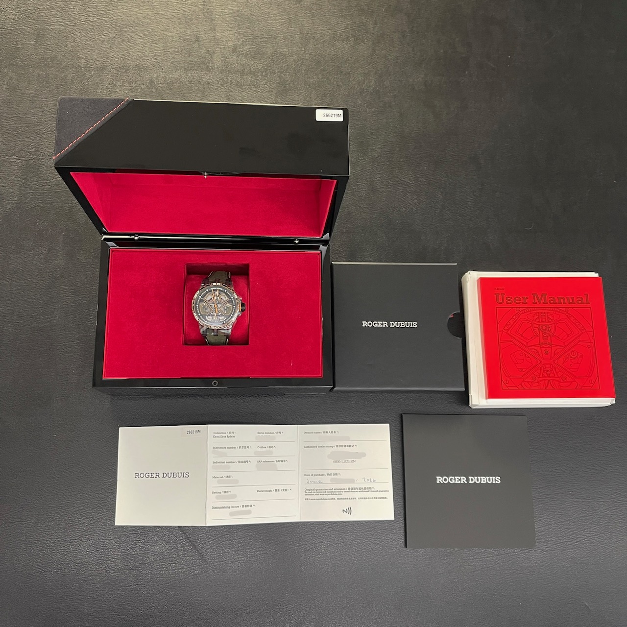 Roger Dubuis - Excalibur Spider Monobalancier Huracán - NEUWARE - FULLSET 2026 - Ref. RDDBEX0972