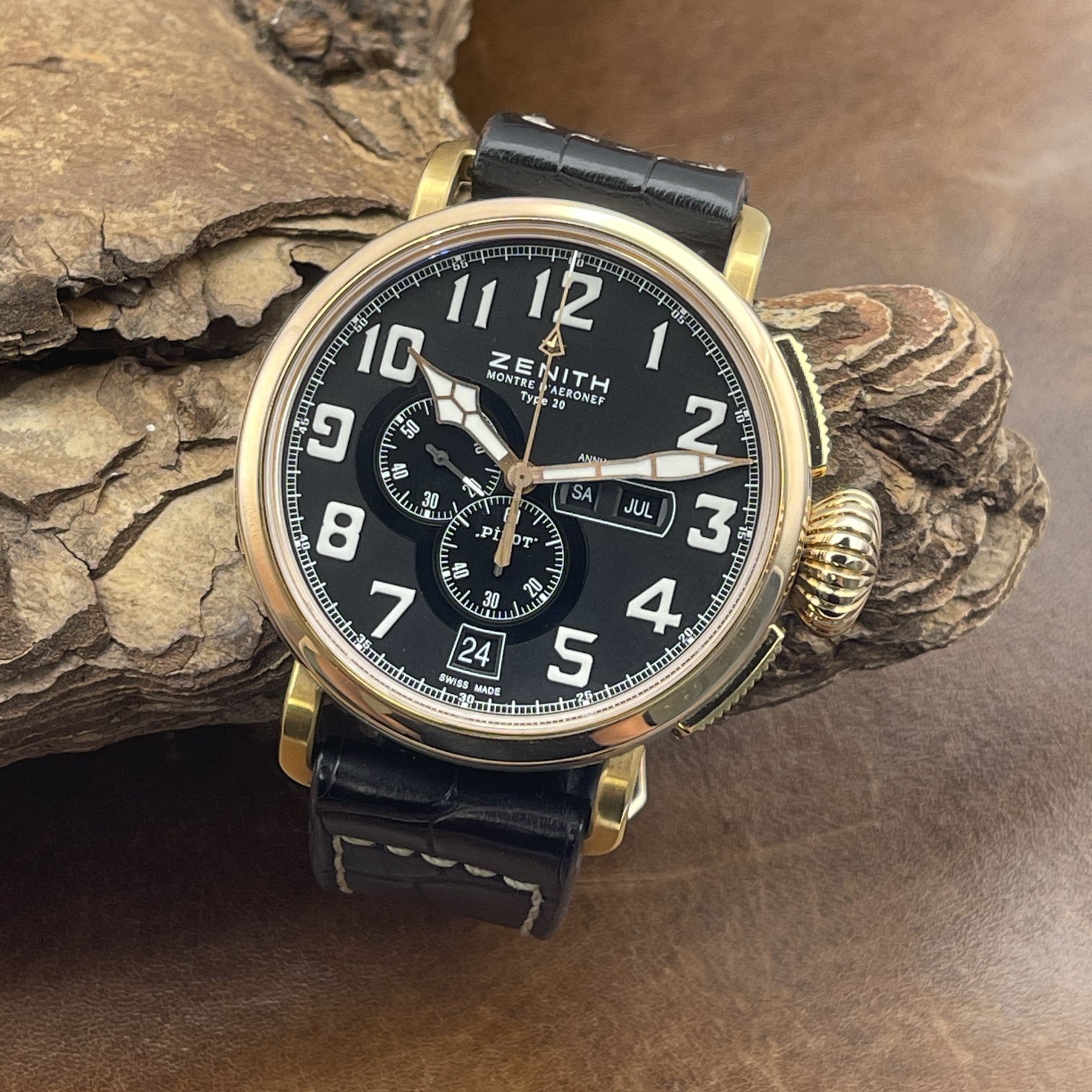 Zenith - Pilot Typ 20 Chronograph Rosé - FULLSET 2019 - Ref. 87.2430.4054