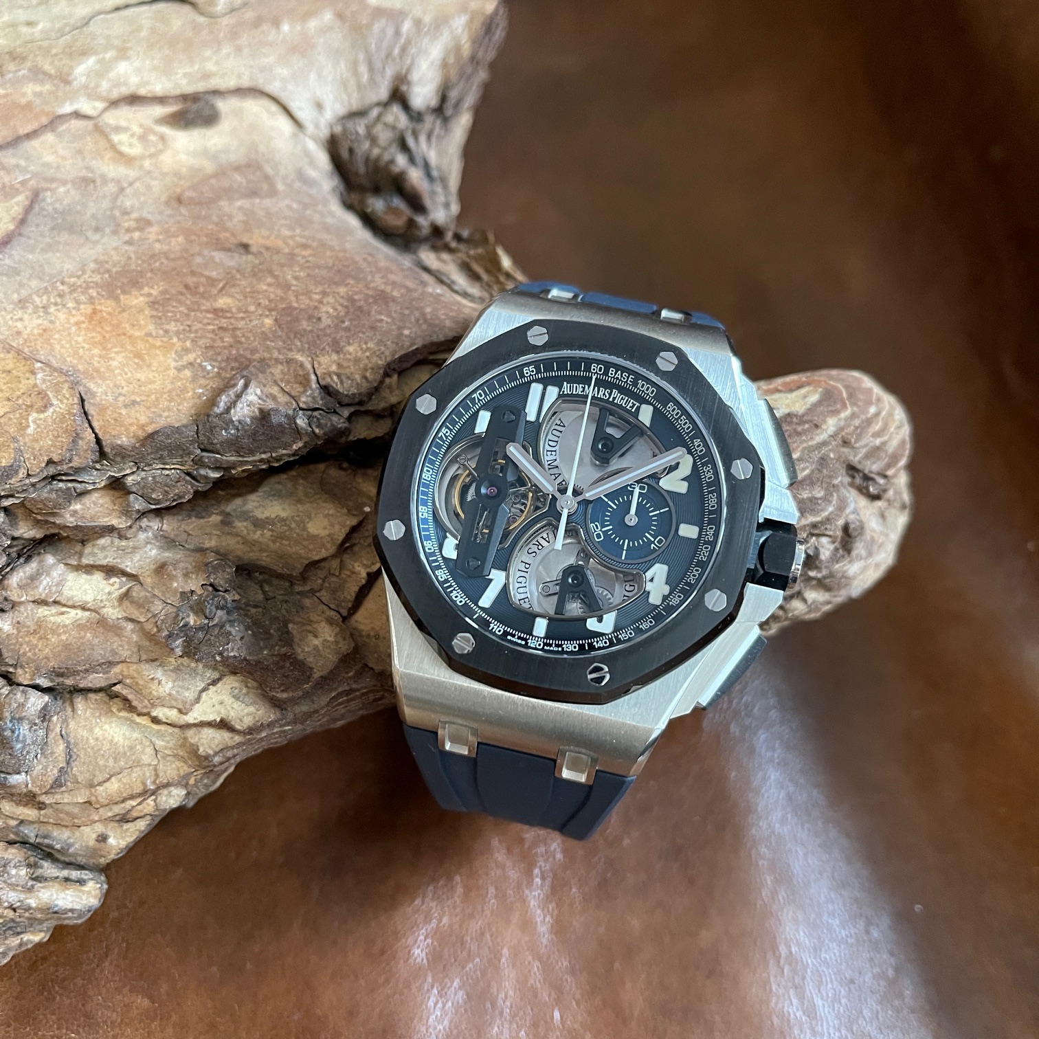 Audemars Piguet - Royal Oak Offshore Chrono Tourbillon Platin - FULLSET - Ref. 26388PO.OO.D027CA.01